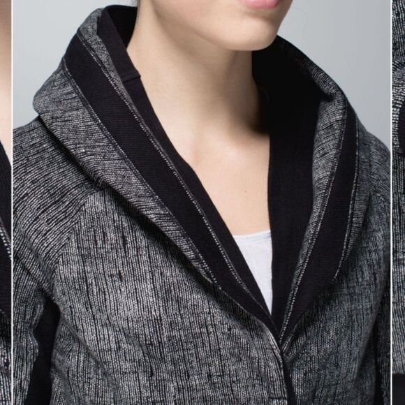 Lululemon To Class Jacket burlap texture black dune size 2 - Picture 5 of 16